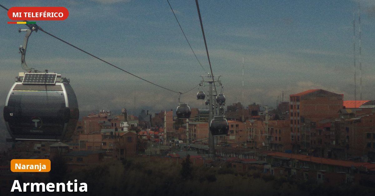 Armentia station on Mi Teleférico — Orange Line, La Paz