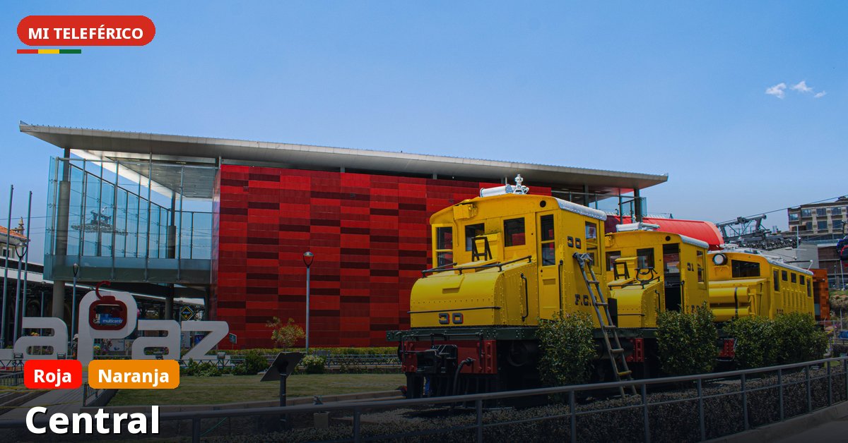 Estación Central de Mi Teleférico — Línea Roja, La Paz