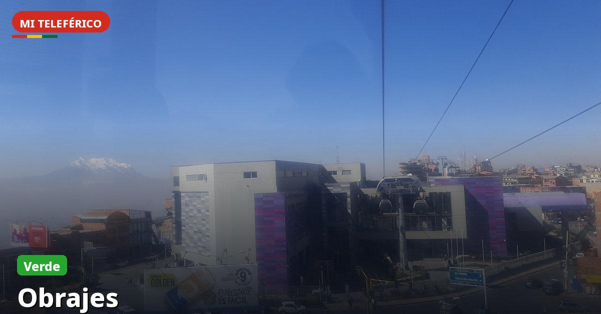 Estación Obrajes de Mi Teleférico — Línea Verde, La Paz